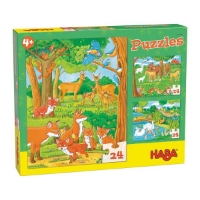 Bild von Puzzles Tierfamilien 3x24 Teile