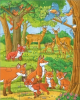 Bild von Puzzles Tierfamilien 3x24 Teile