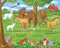 Bild von Puzzles Tierfamilien 3x24 Teile