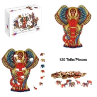 Bild von Rainbow Wooden Puzzle Elephant 120tlg.