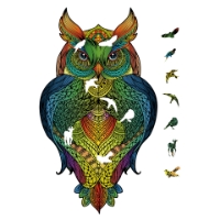 Bild von Rainbow Wooden Puzzle Owl (Eule) 137tlg.
