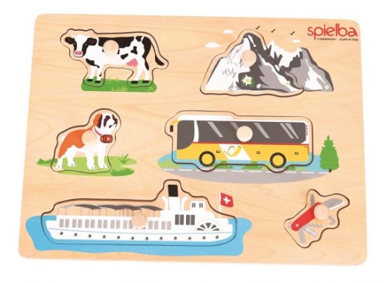 Bild von Puzzle Schweiz 6-teilig mit Griffli