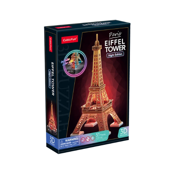 Bild von 3D Puzzle Eiffelturm LED 51 Teile